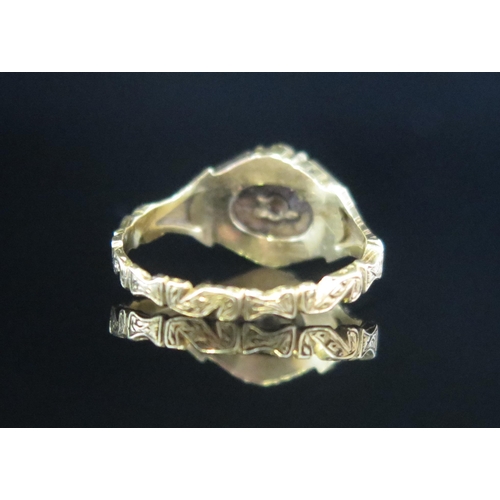 83 - An Early Victorian 18ct Gold, Enamel, Pearl or Cultured Pearl and Old Cut Diamond Memorial Ring, 9.5... 