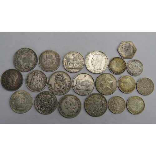 838 - Mixed silver World group of 20 coins - some better grade