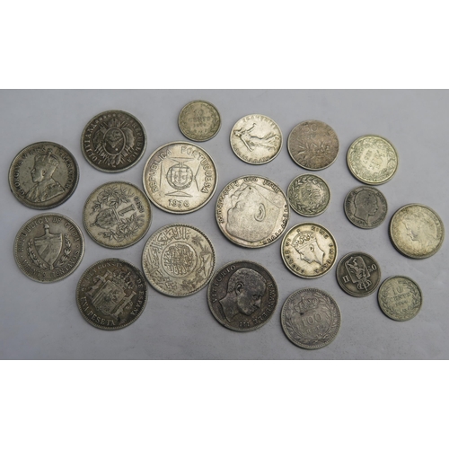 840 - Mixed silver World group of 20 coins - some better grade