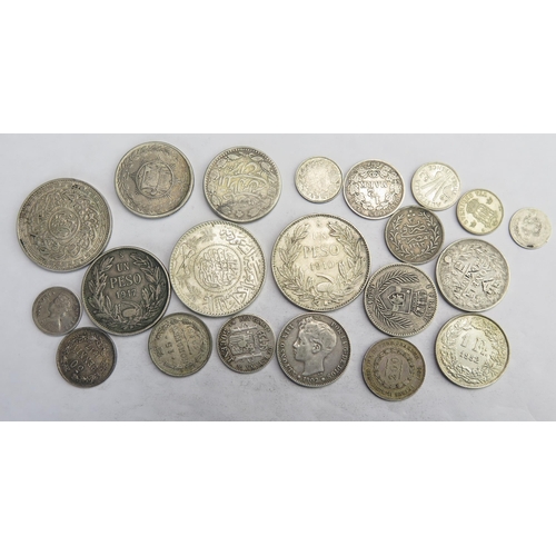 841 - Mixed silver coins World group of 20 silver coins - some better grade