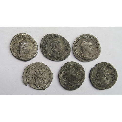 849 - 6 x Roman ants including Salonina, Postumus, Gordian etc.