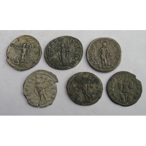 849 - 6 x Roman ants including Salonina, Postumus, Gordian etc.