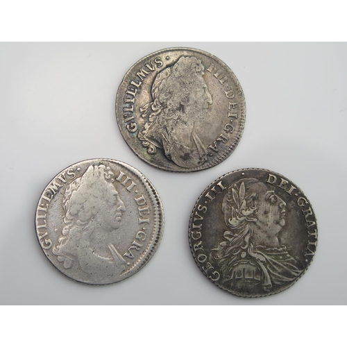 864 - 2 x 1696 shillings with 1787 shilling