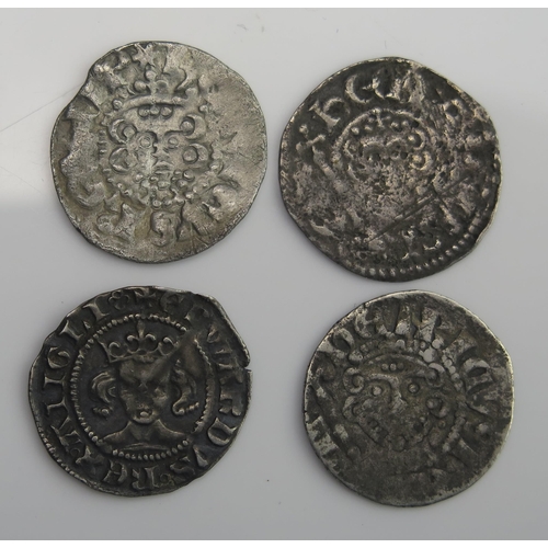 880 - 4 x silver hammered pennies, 3 x Henry III, 1 x Edward I (York)