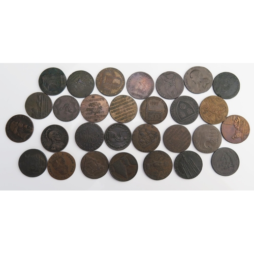 901 - 29 x 18th century halfpenny tokens