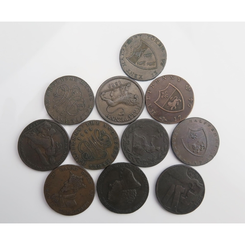 903 - 11 x 18th century halfpenny tokens