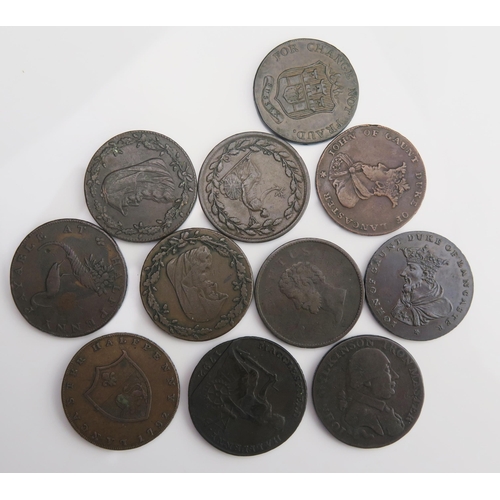 903 - 11 x 18th century halfpenny tokens