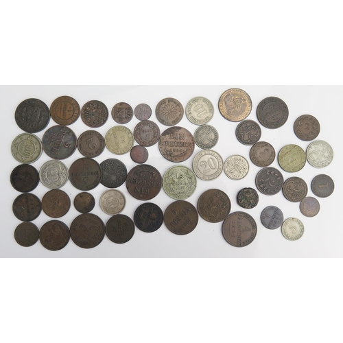 916 - Sheet of mainly European copper coins including Austria, Belgium, Portugal etc.