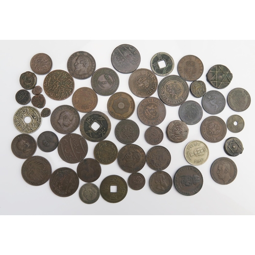 918 - Sheet of World coins including Ionian Island, Belgium, Italy, Russia etc.