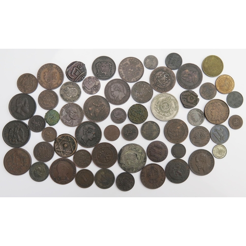 919 - Sheet of World coins including Brazil, Netherlands, Gibraltar, Switzerland etc.