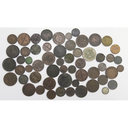 919 - Sheet of World coins including Brazil, Netherlands, Gibraltar, Switzerland etc.