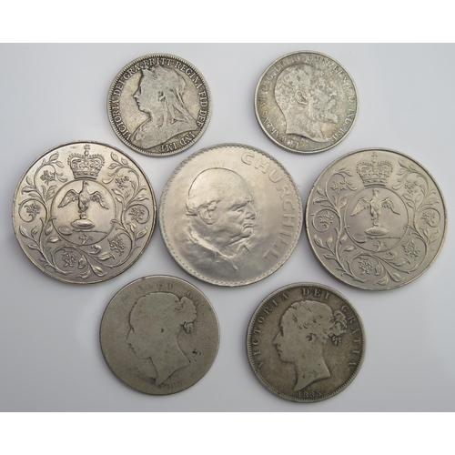 925 - Victorian and later Silver Coins and commemorative crowns