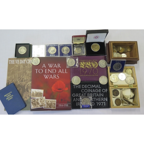 926 - A Selection of Coins including 1970 and 1971 Year Packs, two 1780 Thalers, commemorative crowns incl... 