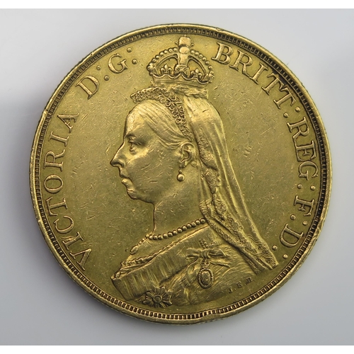 928 - An 1887 'Jubilee Head' £5 Gold Coin