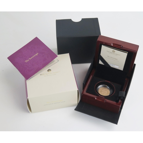 939 - An Elizabeth II 2022 Gold Proof Sovereign, boxed with COA