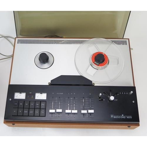 1063A - A Bang & Olufsen Beocord 1600 tape to tape recorder, (working order) together with a Bang & Olufsen ... 