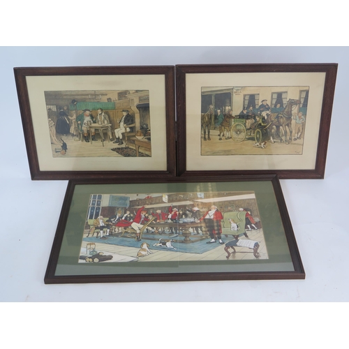 1133 - Three Cecil Aldin Prints, largest 61x38cm, all framed & glazed