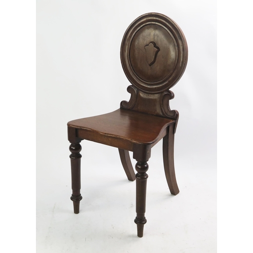 1502 - A Victorian Mahogany Hall Chair and a 19th century lambing chair.