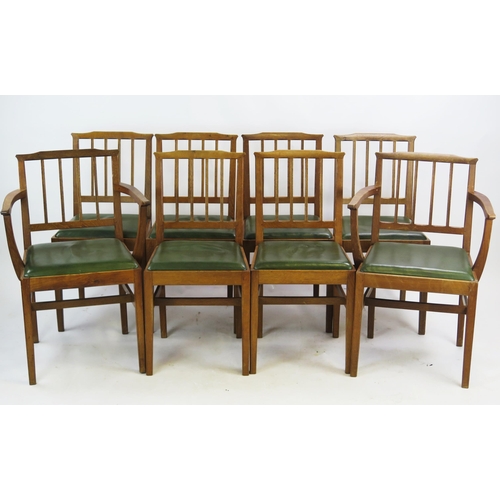 1626 - Alan 'Acornman' Grainger (Ex-Mouseman) Yorkshire Arts & Crafts Oak Set of Eight Dining Chairs includ... 