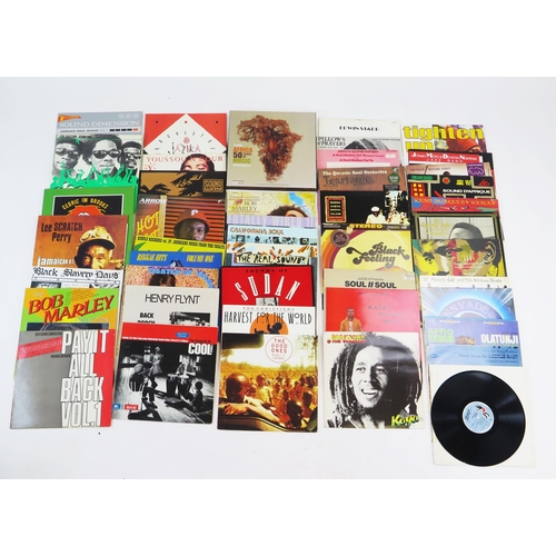 1072 - Reggae, Afro-American and African Group of LP Records including Bob Marley, Lee Scratch Perry, Sunny... 