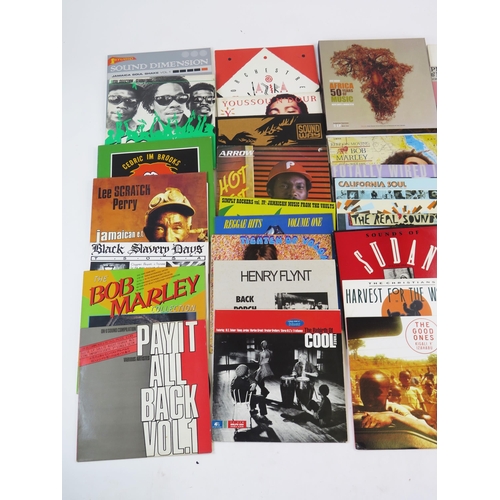 1072 - Reggae, Afro-American and African Group of LP Records including Bob Marley, Lee Scratch Perry, Sunny... 