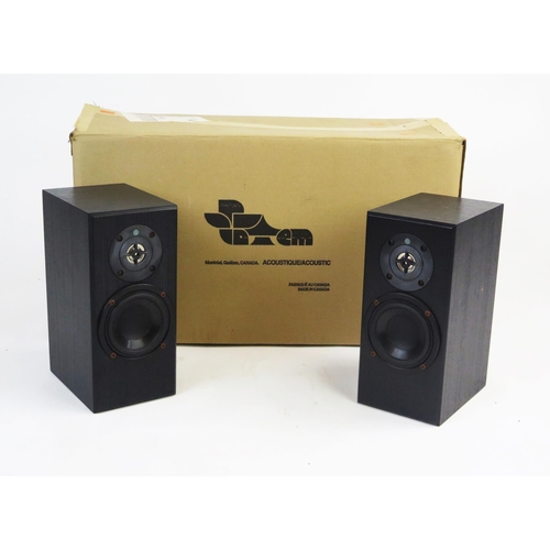 1073 - Totem Acoustic Dream catcher Main Monitor Speakers in a black ash finish, 20-100 Watt (boxed)