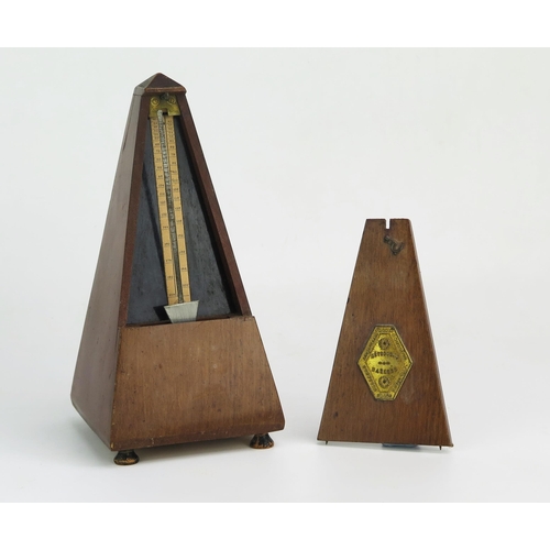 1082 - An Early 20th Century Metronome by Maezel in mahogany casing