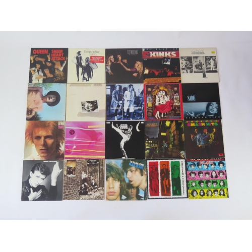 1087 - Selection 33 rpm LP records artists include The Jam, The Rolling Stones, The Who, David Bowie, Jimi ... 