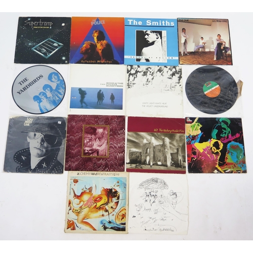 1091 - Selection of Vinyl LP records, artists includes The Jam, The yard birds, The Smiths, U2 etc