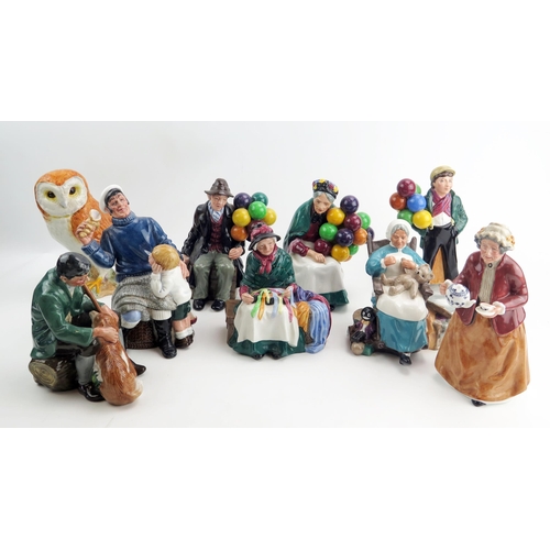 1164 - A Collection of Royal Doulton Figurines including Song of the Sea HN2729, Nanny HN2221, Teatime HN22... 