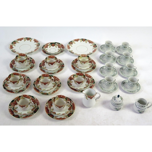 1198A - A Royal Doulton part coffee service with Provencal pattern decoration, together with a Royal Windsor... 