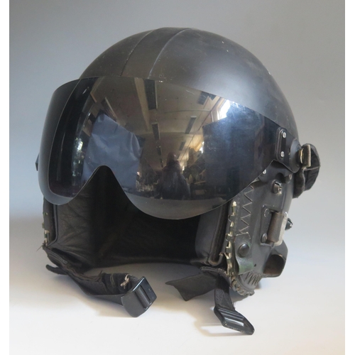 1200 - A flight air crew helmet , with double visors and cover,