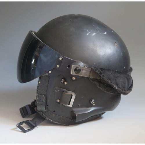 1200 - A flight air crew helmet , with double visors and cover,