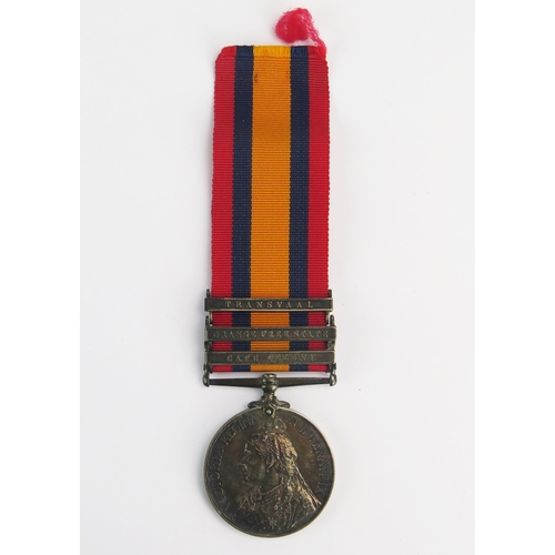 1209 - Queens South Africa Medal to 2710. Serjt. J. Murray. Lanc. Fus: with Transvaal, Orange Free State an... 