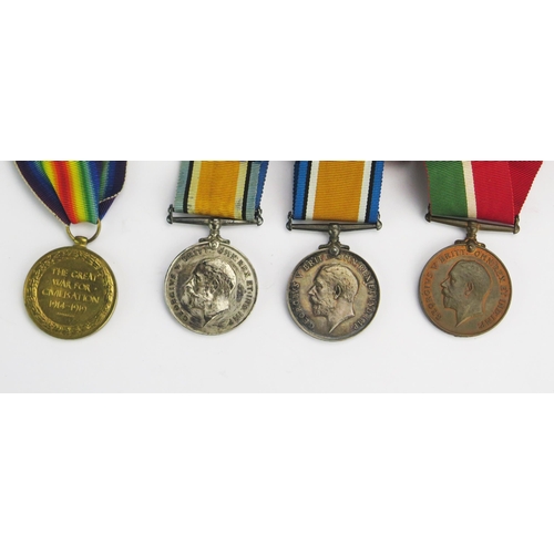 1214 - A collection of World War One medals, includes Victory medal to 34080. Pte. T.B Evans. R. W. Fus. Wa... 