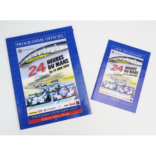 1250 - 24 Heures Du Mans 18-19th June 2005, official programme (English Version) together with Entry List.