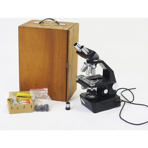 1263A - A GS binocular microscope, with revolting multi-nose, mechanical stage with adjustable sub stage con... 