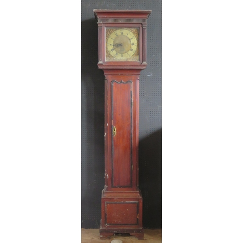 1272 - James Pike, Newton Abbot, an 18th century mahogany and ebony crossbanded longcase clock, the hood wi... 