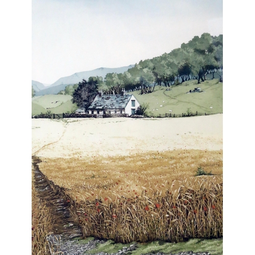 1416 - Patricia Langmead (b.1945) British artist, 'Summer Landscape', limited edition etching and aquatint ... 