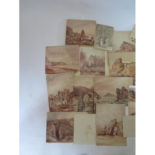 1475 - A Collection of 19th Century Watercolour Sketches, mostly Torbay and Devon scenes including two fram... 