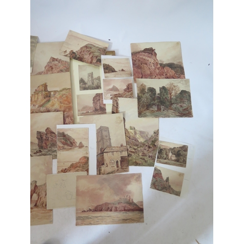 1475 - A Collection of 19th Century Watercolour Sketches, mostly Torbay and Devon scenes including two fram... 