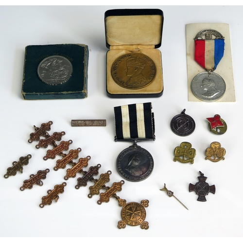 1612 - Edward VIII commemorative medallion, cased, Festival of Britain Crown, cased, other medallions etc.