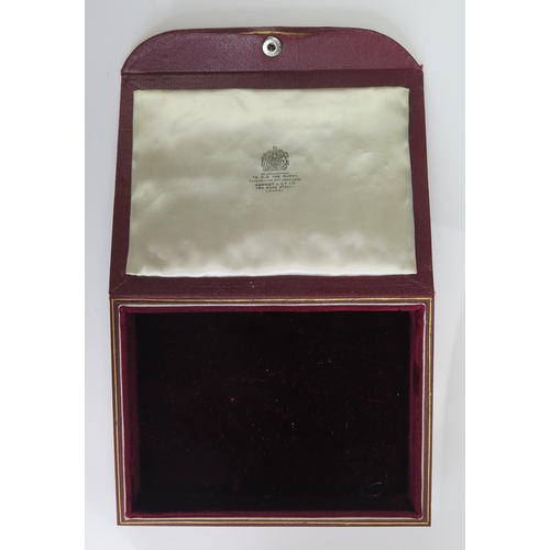 223 - An Asprey & Co Jewellery Box with plush and silk lining, 17.5x13mm