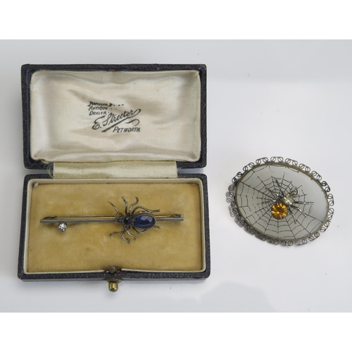 253 - Two Spider Brooches, one boxed