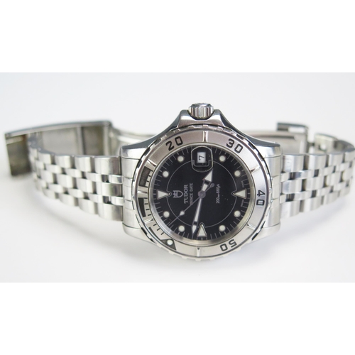 A ROLEX Tudor Prince Date Diver's Watch, Ref: 89190, 41mm case, back no. 8100, caliber 2824-2. Running