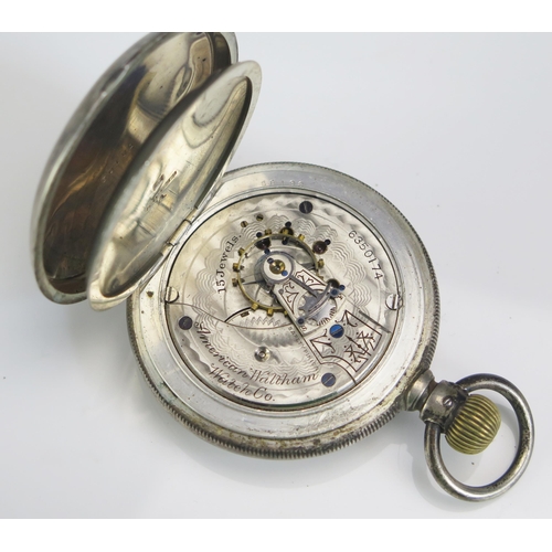 436 - An Antique Silver Cased Ladies Fob Watch, 41.8mm case. Running