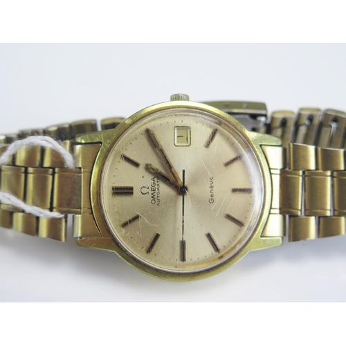 449 - An OMEGA Gent's Automatic Gold Plated Wristwatch, 30mm case. Not running, crown loose