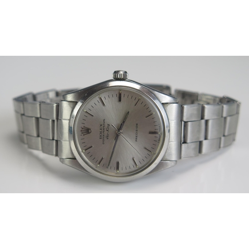 461 - A ROLEX Air-King Oyster Perpetual Steel Cased Automatic Wristwatch, ref: 5500, 29mm case no1737554, ... 