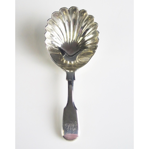 575 - A provincial Victorian silver Fiddle pattern caddy spoon, maker Josiah Williams & Co, Exeter, 1866, ... 