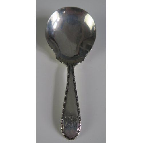 645 - A Victorian provincial silver caddy spoon, maker Josiah Williams & Co, Exeter, 1877, monogrammed, wi... 